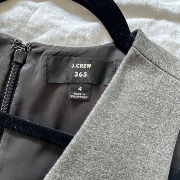 J. Crew 365 Wide Leg Combo Jumpsuit Black Grey Malt Ruffle Waist J7995 (Size 4) - Picture 6 of 8